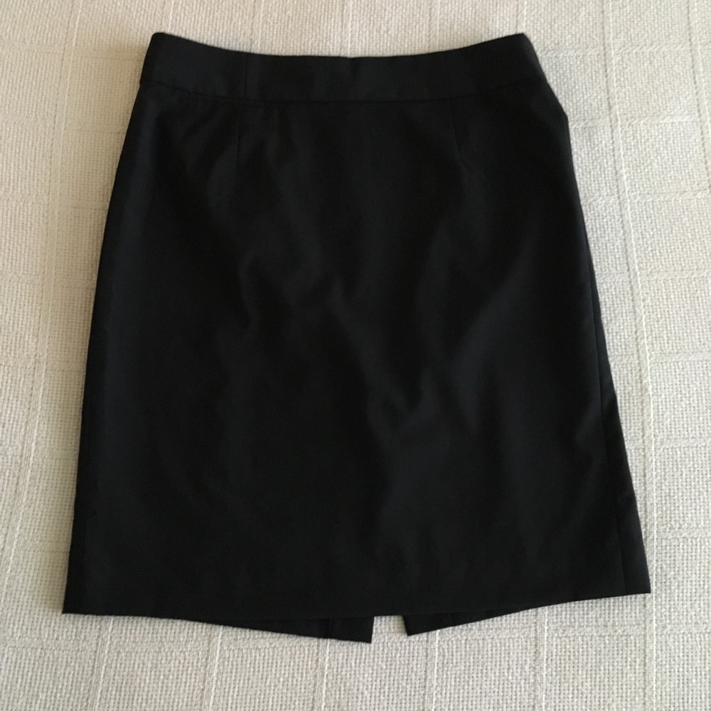 J. Crew Black Wool Pencil Skirt